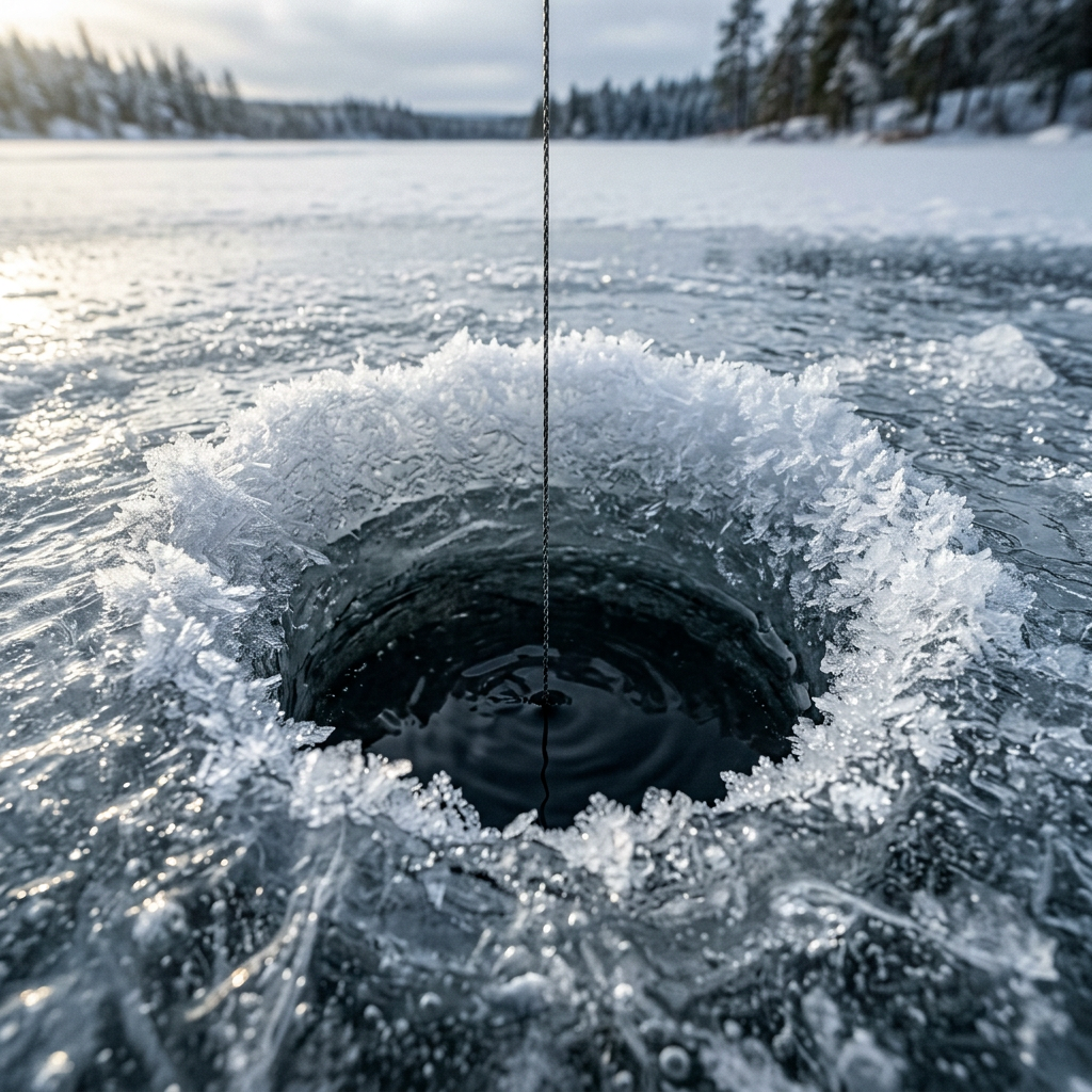 Beginner Ice Fishing Day Trip on Charvak Lake